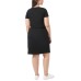  Ladies' Soft Lux Knee Length Dress, Black, Medium