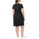  Ladies' Soft Lux Knee Length Dress, Black, Large
