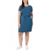 Ladies' Soft Lux Knee Length Dress, Teal, Large