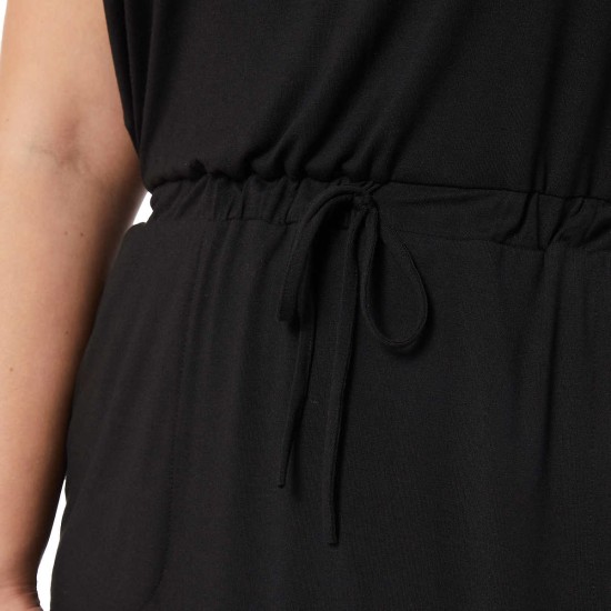  Ladies' Soft Lux Knee Length Dress, Black, Large
