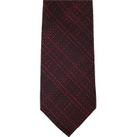 Alfani Men’s Tonal Plaid Slim Silk Tie (Red)