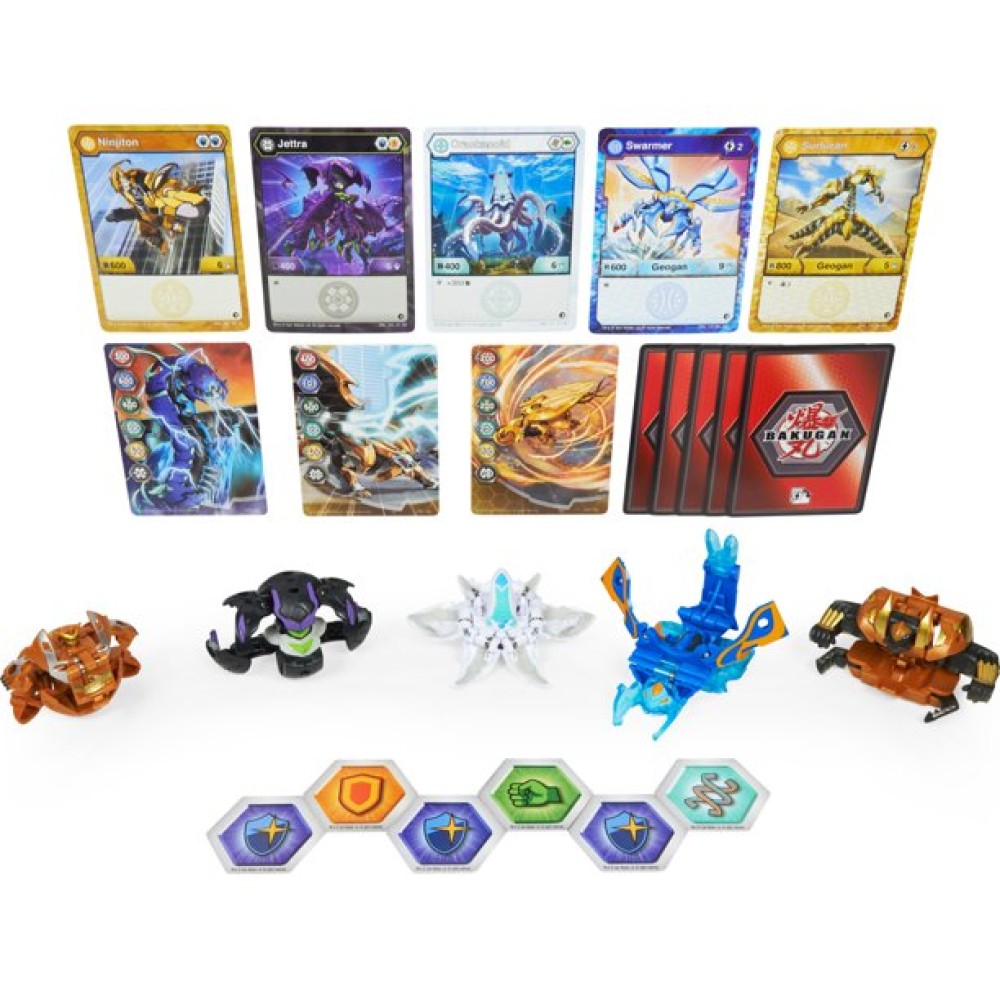 Bakugan Geogan Rising Brawler 5 Pack Exclusive Surturan And Swarmer