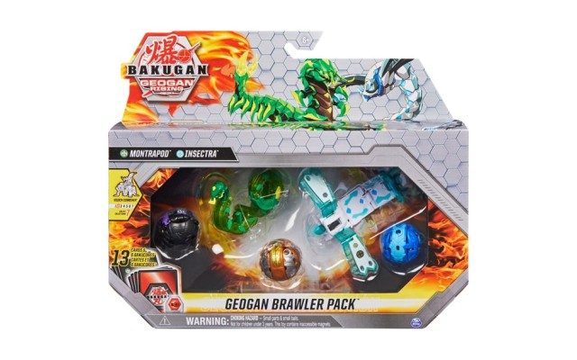  Geogan Rising Brawler 5-Pack, Exclusive Montrapod and Insectra Geogan and 3  Collectible Action Figures, Multicolor