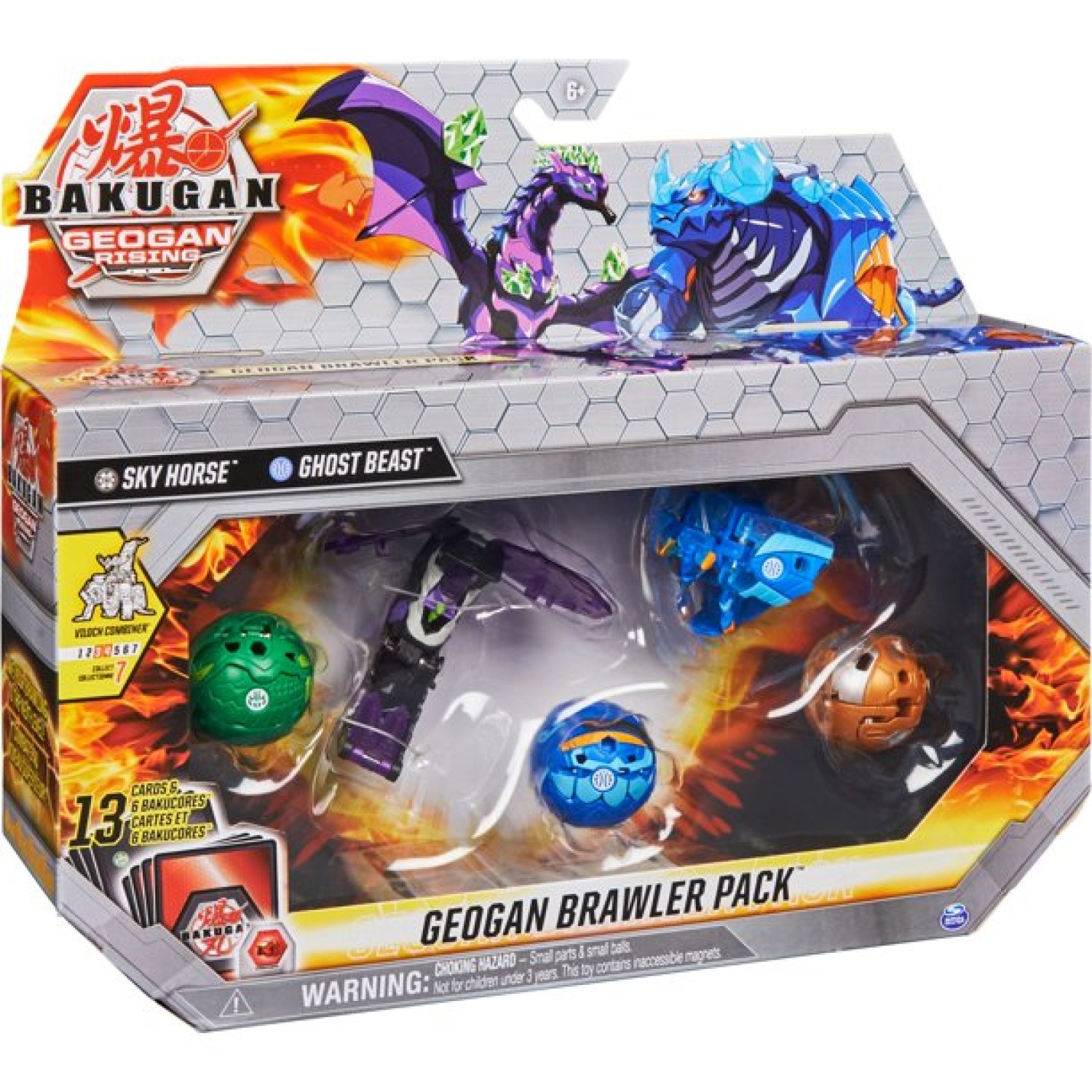 Bakugan Geogan Rising Brawler 5-Pack, Exclusive Sky Horse and Ghost ...