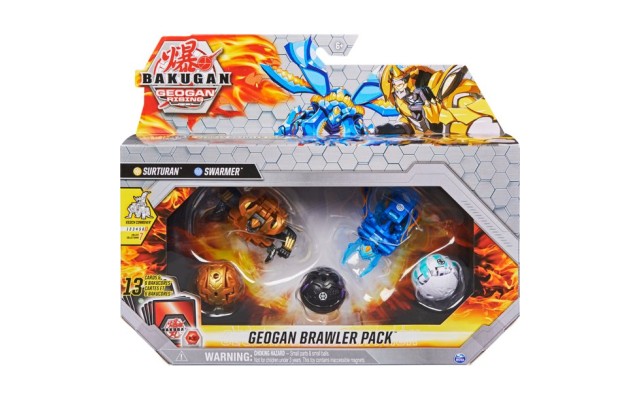  Geogan Rising Brawler 5-Pack, Exclusive Surturan and Swarmer Geogan and 3  Collectible Action Figures, Multicolor