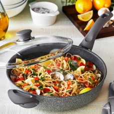 Ballarini Modena Granitium Nonstick Coating Exceptional Scratch Resistance 3.8 Quart Saute Pan