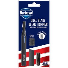 Barbasol Battery Powered Electric Dual Blade Fine Detail Trimmer, Black