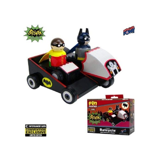 Batman TV Batcycle with Batman and Robin Pin Mates Set, Convention Exclusive