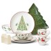 Bee & Willow Christmas 12-Piece Dinnerware Set in White/Red