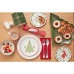 Bee & Willow Christmas 12-Piece Dinnerware Set in White/Red