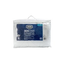 Berkley Jensen Extra Comfort Waterproof Protection 100% Cotton 60″ x 80″ Queen-Size Mattress Pad,  1ZA024AQNWHT