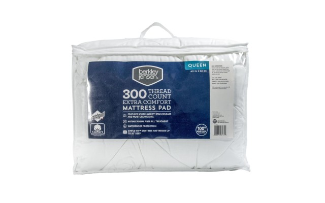  Extra Comfort Waterproof Protection 100% Cotton 60″ x 80″ Queen-Size Mattress Pad,  1ZA024AQNWHT