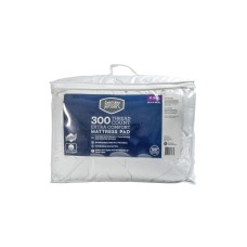 Berkley Jensen Extra Comfort Waterproof Protection 100% cotton 76″ x 80″ King-Size Mattress Pad, 1ZA024AKGWHT