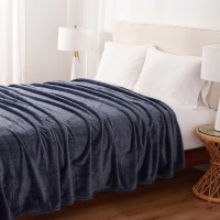 Berkshire Life 100% Polyester EcoSoft Blanket, Blue, Queen