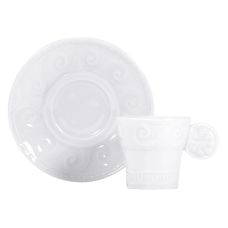 Bernardaud Louvre Espresso Saucer, White