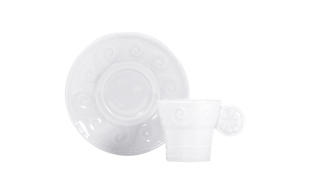  Louvre Espresso Saucer, White