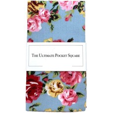 Bespoke Fashion The Ultimate Pocket Square (Light Blue Floral)