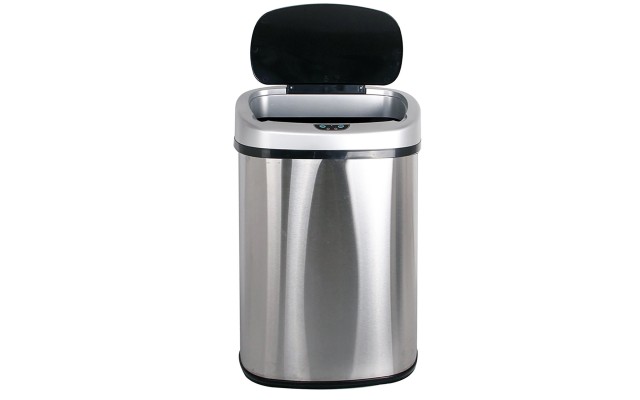  13G Auto Trash Can, Silver TC-1350R-SS