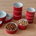  Assorted Textured Finishes Ramekin 12-piece Set, Red