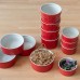  Assorted Textured Finishes Ramekin 12-piece Set, Red