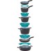  SmartFit Nesting 3.3mm Thick Aluminum 10-piece Cookware Set
