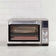Calphalon Quartz Heat Countertop 11 Cooking Functions Toaster Oven with Air Fry, 0.88 Cu. Ft. 2133444, Stainless Steel
