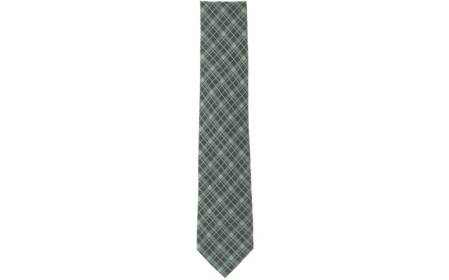  Mens Plaid Classic Neck Tie Gray