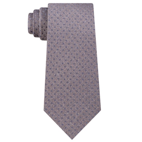  Men’s Seasonal Mini Square Slim Silk Tie (Medium Beige)
