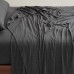  Modern Cotton Jersey Weave King/Queen 4-piece Sheet Set, Dark Gray, King