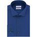  X Men's STEEL Extra-Slim Fit Non-Iron Performance Herringbone Dress Shirts, Blue, 15.5X34-35