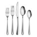  Rain II Series 20-Piece Thick Ergonomic Handles 18/10 Forged Flatware Set, Stainless Steel 1027013
