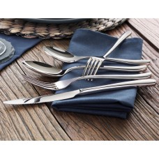 Cangshan Rain II Series 20-Piece Thick Ergonomic Handles 18/10 Forged Flatware Set, Stainless Steel 1027013