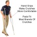  Health  Crutch Solid Handgrips Split