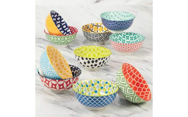  Corporation, 10-pc 4.75” Stoneware Chelsea Bowl Set, Multi