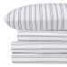 Charisma Microfiber Sheet Set, 1 Flat Sheet, 1 Fitted Sheet, 4 Pillowcases, Gray, King
