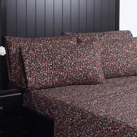 Charisma Microfiber Sheet Set, 1 Flat Sheet, 1 Fitted Sheet, 4 Pillowcases, Multi, King