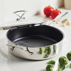 Circulon SteelShield C-Series Tri-Ply Stainless Steel 5 Quart Covered Sauté Pan