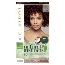 Clairol Natural Instincts Demi-Permanent Hair Color Creme, 4RR Dark Red, 1 Application, Hair Dye