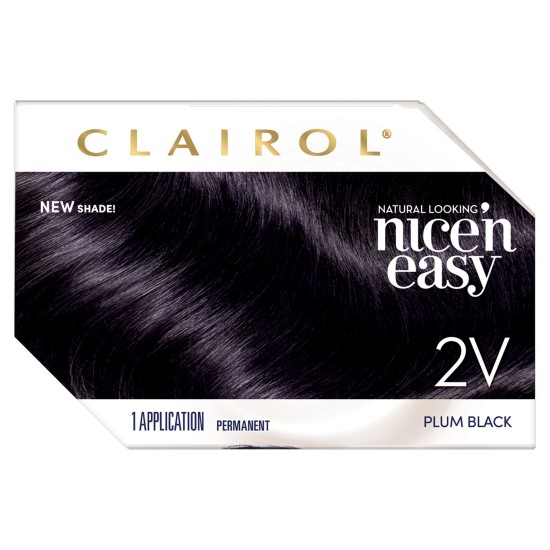  Nice’n Easy Permanent Hair Dye, 2V Plum Black Hair Color