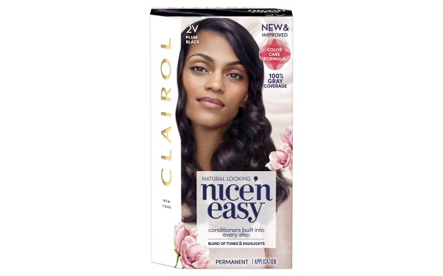  Nice’n Easy Permanent Hair Dye, 2V Plum Black Hair Color