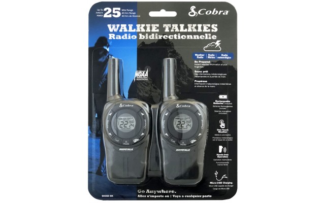  Two-Way 25 Mile Range Walkie Talkies, SH360BK