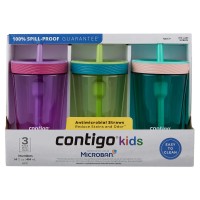 Contigo Kids 14oz BPA Free Antimicrobial Leak-Proof Tumblers Set 3 pc., Pink