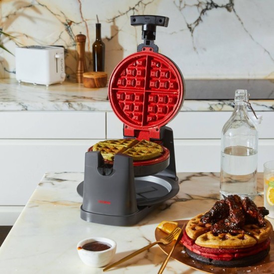  Rotating Ceramic Coating Nonstick 1000-Watt Waffle Maker