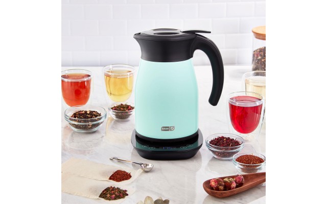  1.7L Digital Display Insulated Electic Kettle, Aqua