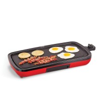 Dash Everyday 1500 Watts Nonstick Electric Griddle, Red