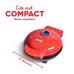  Nonstick Heart Mini Waffle Maker, Pink