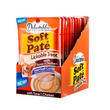 Delectable Lickable Treat – Soft Pate Tuna & Chicken Hairball Control
