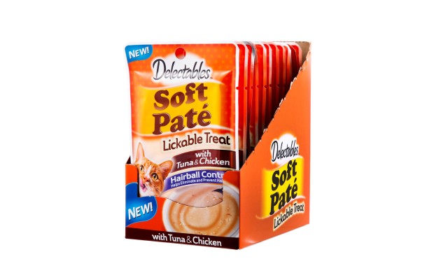 Delectable Lickable Treat – Soft Pate Tuna & Chicken Hairball Control