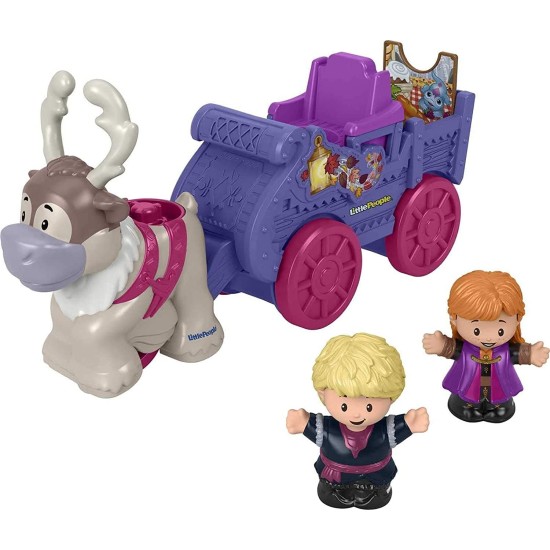 Disney Frozen 2 Anna and Kristoff’s Wagon by Fisher-Price Little People, Multicolor