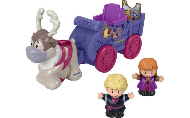 Disney Frozen 2 Anna and Kristoff’s Wagon by Fisher-Price Little People, Multicolor